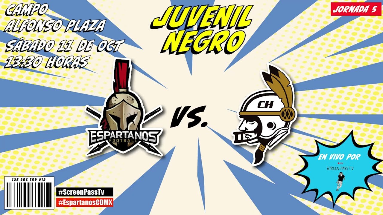 Espartanos CDMX vs Cherokees Juvenil Negro Jornada 5