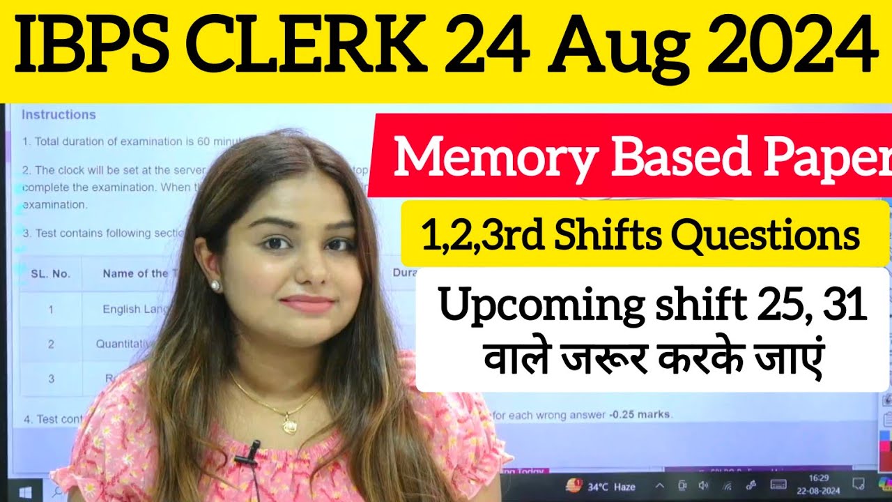 IBPS Clerk All Shifts Quant Memory Based Paper | Complete Analysis & Solutions | Minakshi