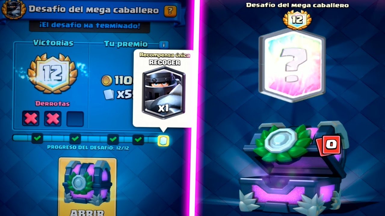 CONSIGO EL MEGACABALLERO & ME TOCA LEGENDARIA en el COFRE del DESAFIO!! | Clash Royale | Rubinho vlc