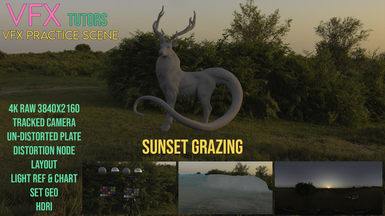 VFX Creature Practice Scene - Sunset Grazing