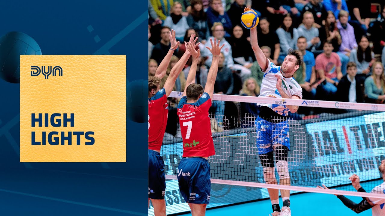 Highlights Spielbegegnung BADEN VOLLEYS SSC Karlsruhe vs. WWK Volleys Herrsching