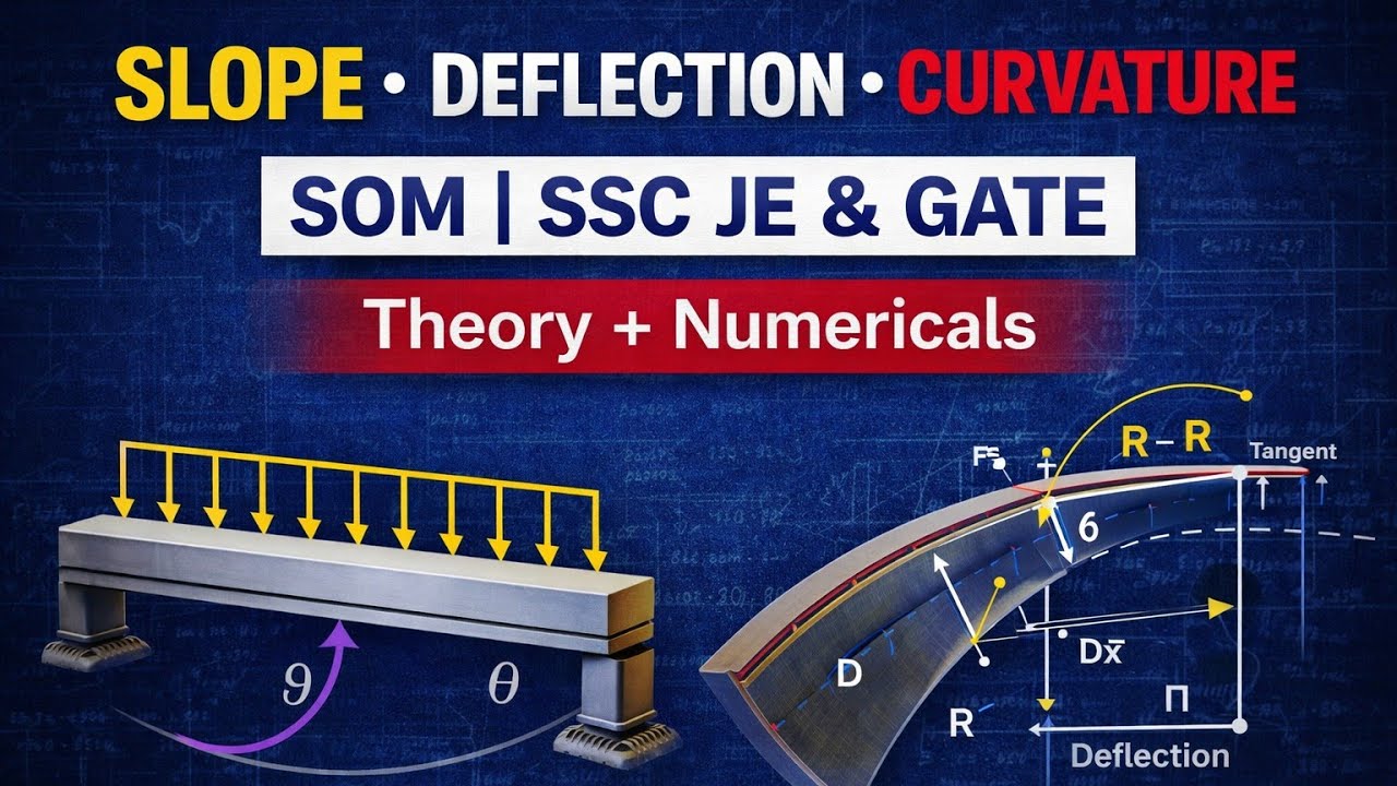 Slope, Deflection & Curvature Explained | SOM Theory + PYQ | SSC JE & GATE