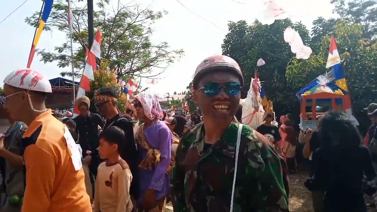 meriah, Pawai Agustusan Desa Nangerang kecamatan Jampangtengah.