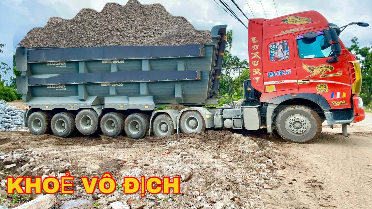 SIÊU Ô TÔ BEN TẢI HOWO CHỞ ĐÁ ĐỔ BEN XEM CỰC ĐÃ | XE BEN HOA MAI CHỞ CÁT | CÔNG NÔNG CHỞ CÁT | truck