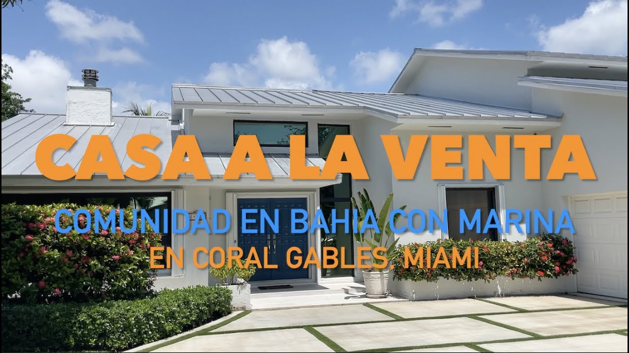 Casa a la Venta En Una Comunidad Con Bahía y Marina En Coral Gables, Miami