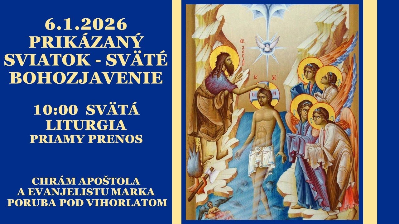 6.1. 2026 PRIKÁZANÝ SVIATOK - SVÄTÉ BOHOZJAVENIE