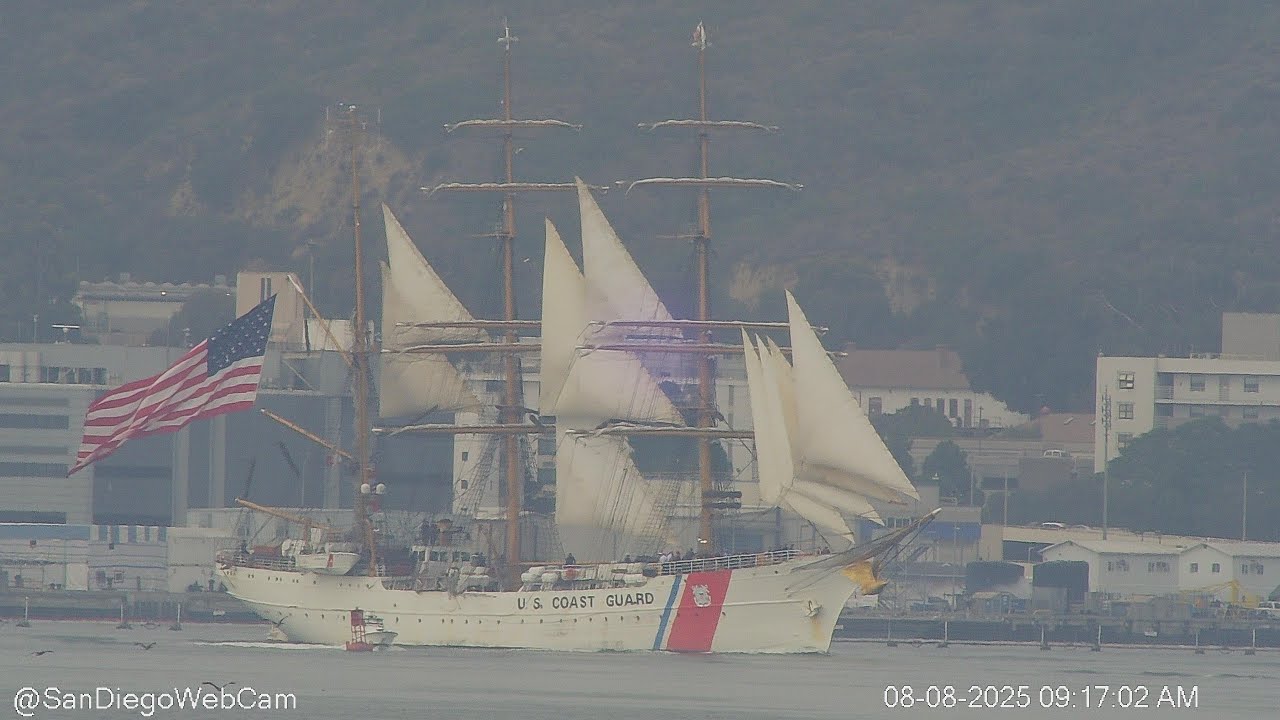 U.S. Coast Guard Barque Eagle (WIX 327) Inbound San Diego