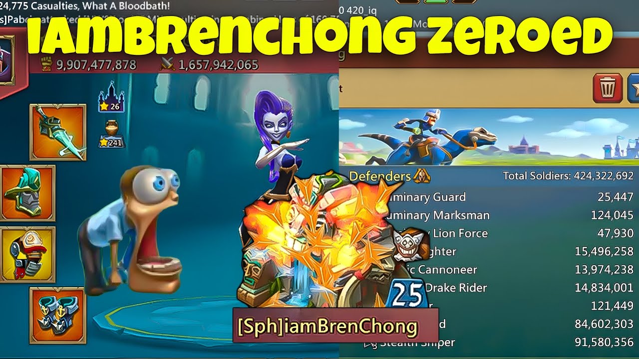 Lords Mobile - The legendary iamBrenChong ZEROED! 11b might going down! ft: PCs, K|P, & D*X