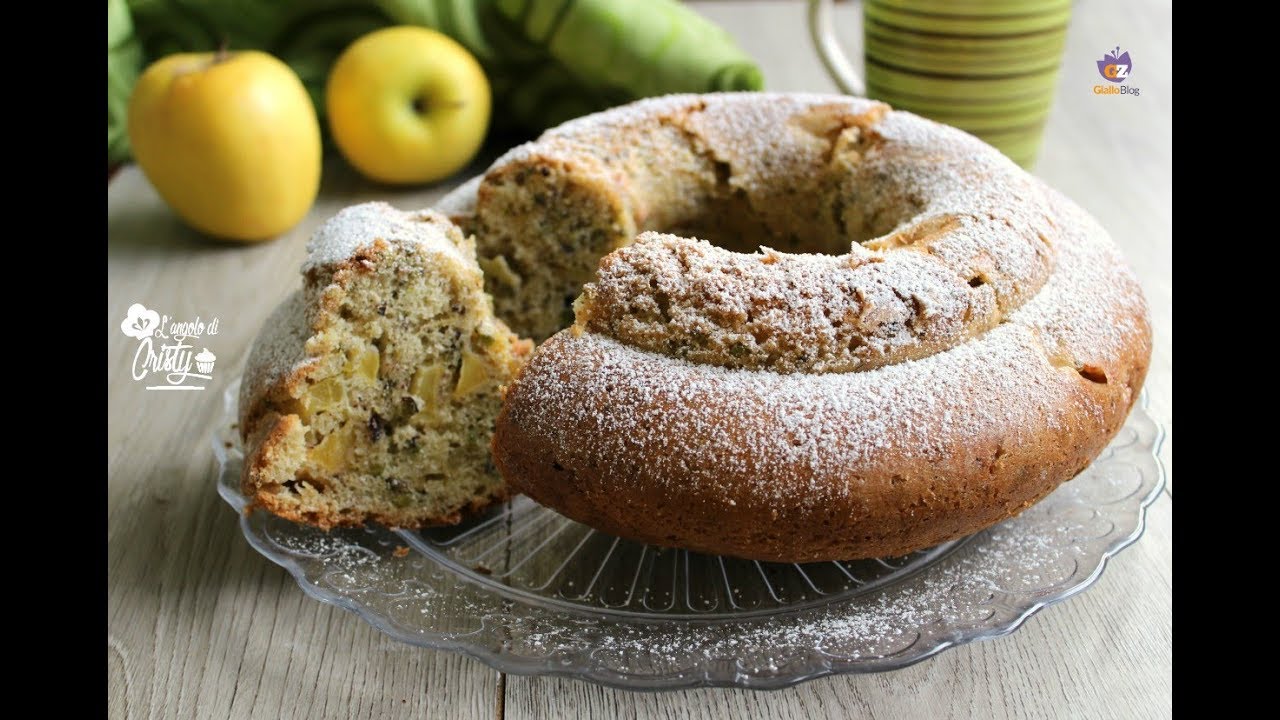 ciambella mele e pistacchio