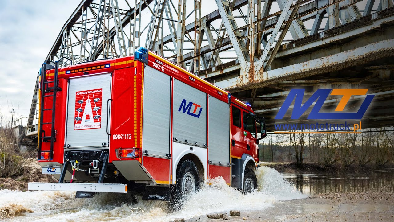 MAN TGM 18.320 4X4 BB - uterenowiony (kat. II) średni samochód ratowniczo-gaśniczy MOTO-TRUCK
