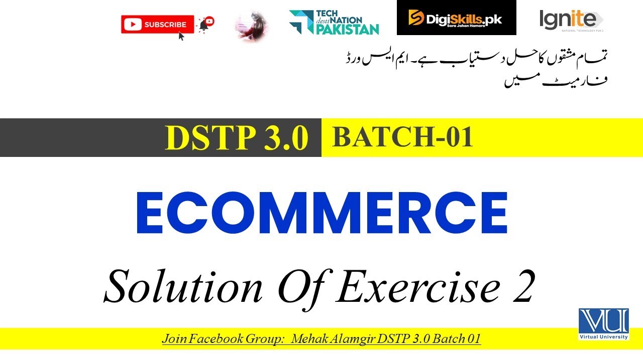 ecommerce exercise 2 digiskills 2025  | dstp 3.0 batch 01