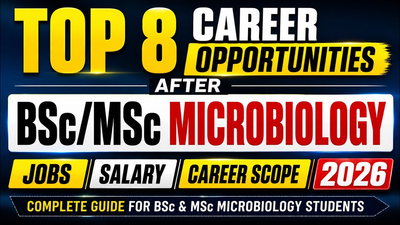 Top 8 Career Opportunities After BSc/MSc Microbiology | Jobs, Salary & Career Scope 2026