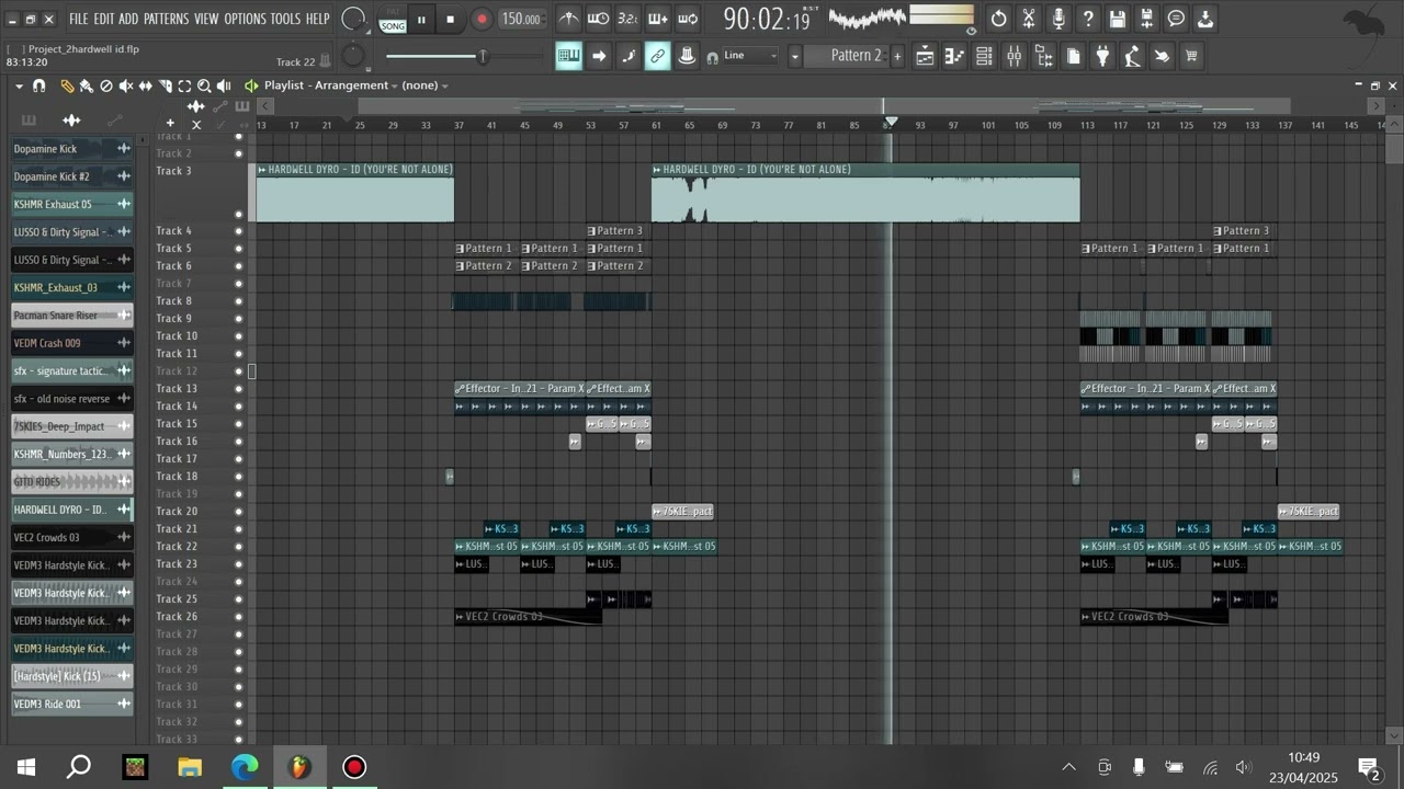 HARDWELL & DYRO - ID (YOU’RE NOT ALONE) fl studio drop remake *HARDSTYLE EDIT BONUS*