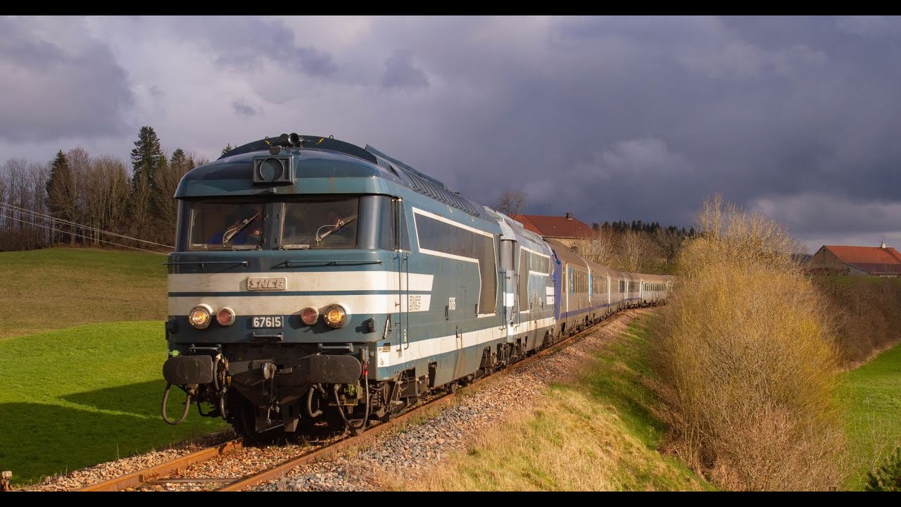 Des BB 67400 à l'assaut de la ligne des Hirondelles 24 Mars 2024 (Train ASBB25500)