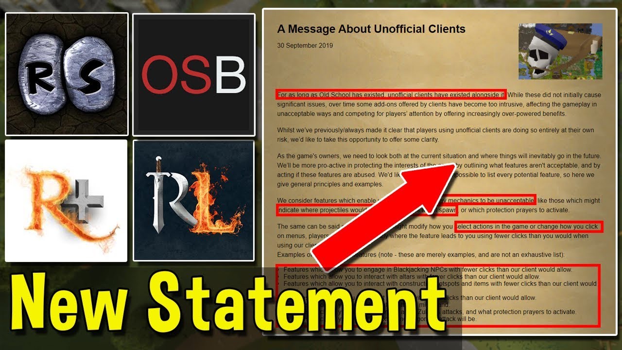 Jagex has Released their New Statement on 3rd Party Clients! [OSRS]