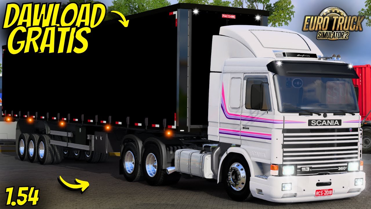 DOWNLOAD SCANIA 113H FRONTAL ENGATADO NO SIDER ARQUEADO - MOD GRÁTIS ETS2 1.55