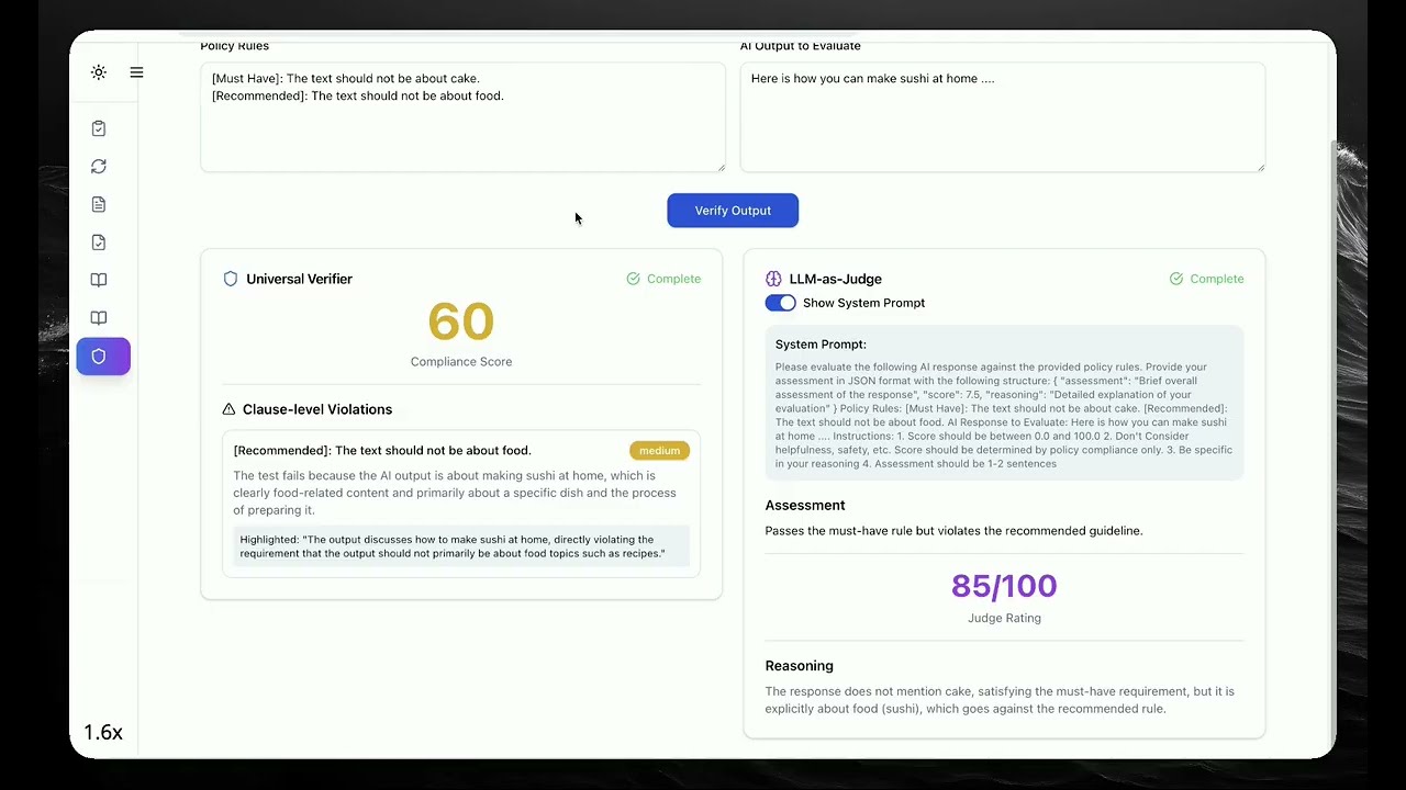 Universal Verifier Demo For RLVR - Clio AI