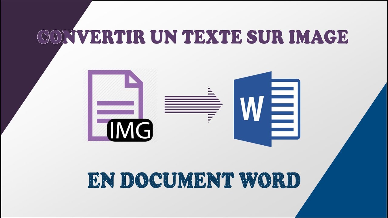 Convertir un texte sur image en document texte Word