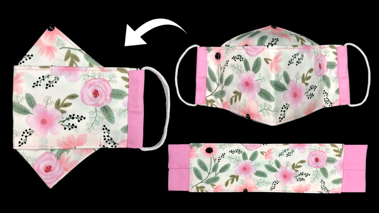 Simple 3D Face Mask Sewing Tutorial.DIY 3D Face Mask.
