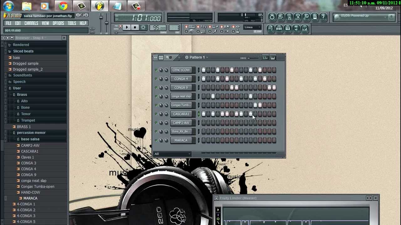 Salsa patron de tumbao percucion en fl studio