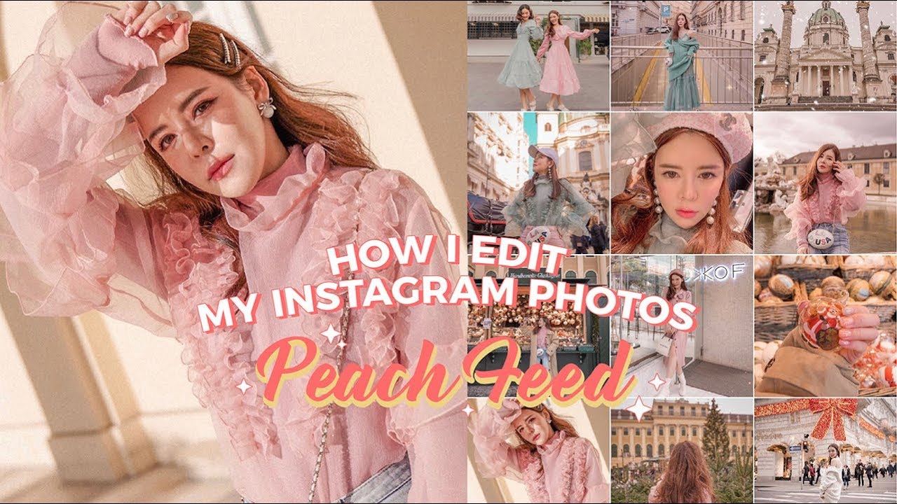 How I edit my Instagram photos #peachtone🍑 สอนแต่งรูปคุมโทนแบบมือโปรด้วยมือถือ ง่ายนิดเดียว(ENGsub)