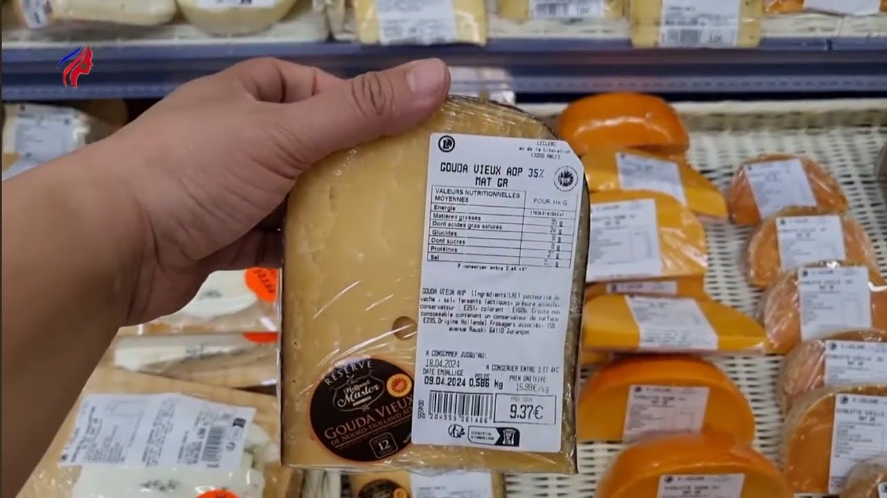 انواع الاجبان ومعرفة الثمن في فرنسا 🧀🧀🧀👍