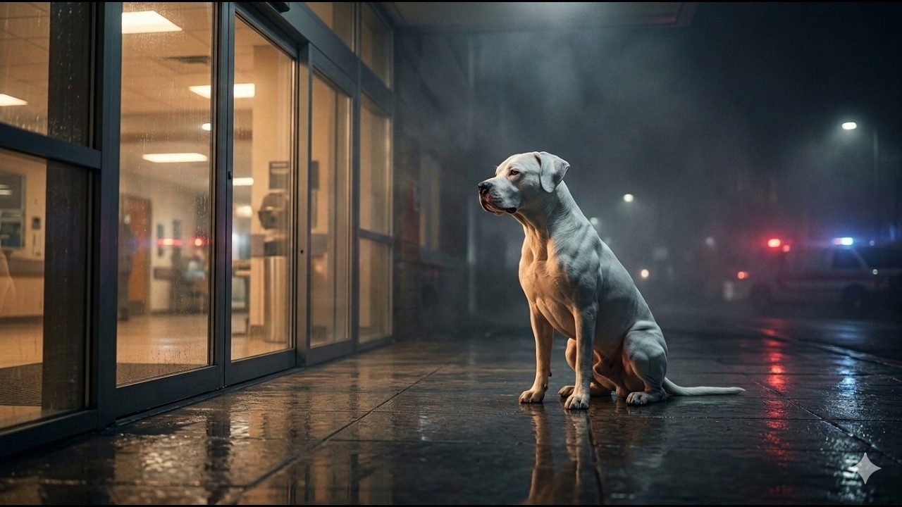 El Dogo Argentino que no se movió de la puerta del hospital esperando a su dueño