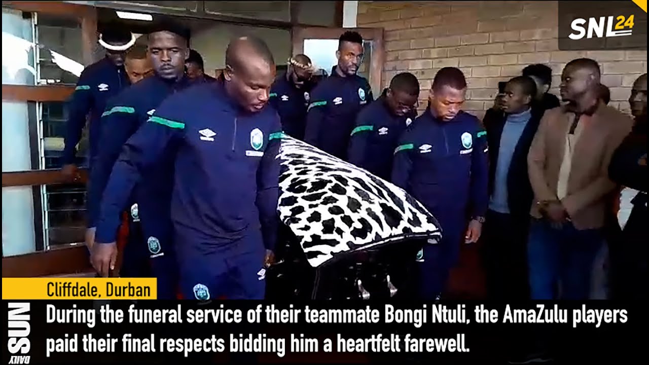 The funeral service of AmaZulu player Bongi Ntuli saw his teammates bidding him farewell.