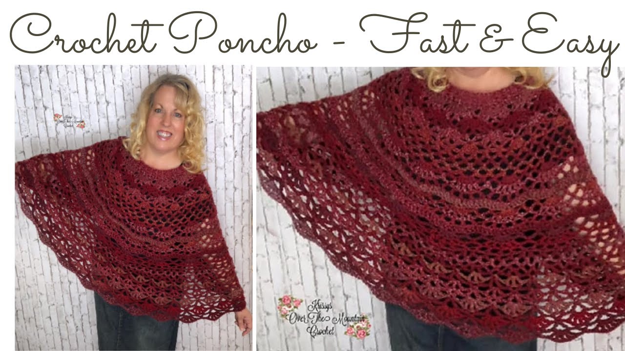 Easy To Crochet Poncho | Multi Stitch Bulky Yarn | Free Crochet Pattern