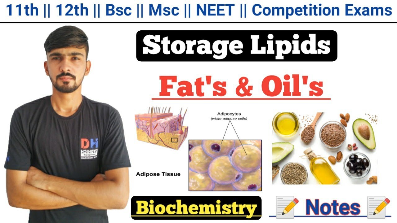 Storage Lipids In Hindi || Fats And Oils || Storage Lipid || Biochemistry || By Dadhich Sir