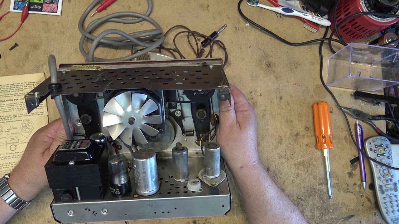 Vintage 1957 Minerva Reel To Reel Recorder Restoration
