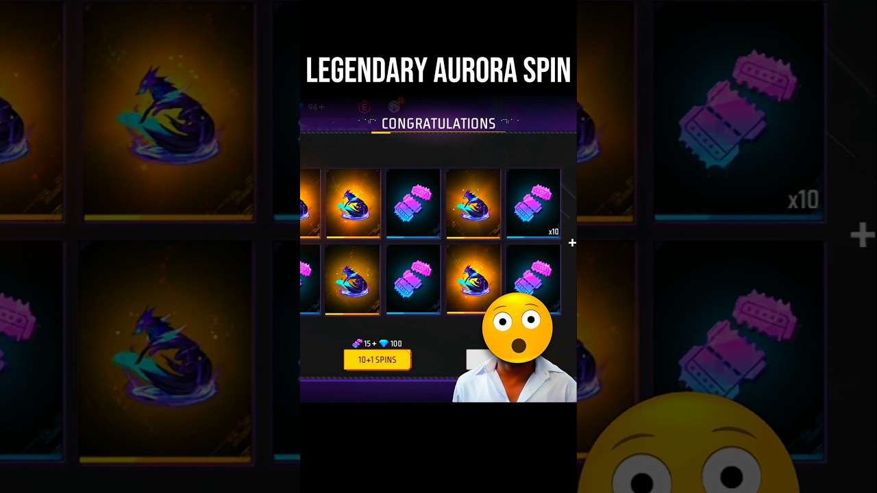 Unlock the Aurora Bundle Spin 🤯: Free Fire Token Tower Event 💎🔥 #shorts