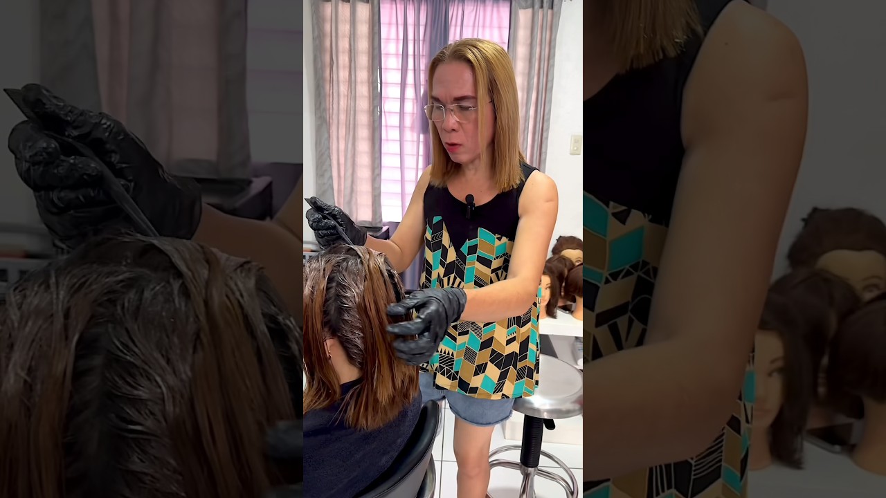 TIPS HOW TO GET COLOR AND REBOND#rebonding #coloring #shorts #youtubers #schwarzkopf #salon
