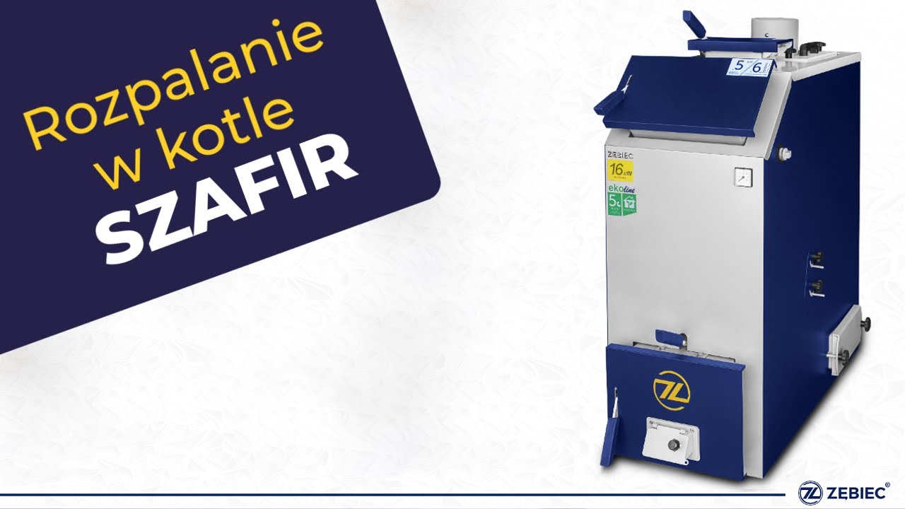 Rozpalanie w kotle SZAFIR 16 kW firmy ZĘBIEC