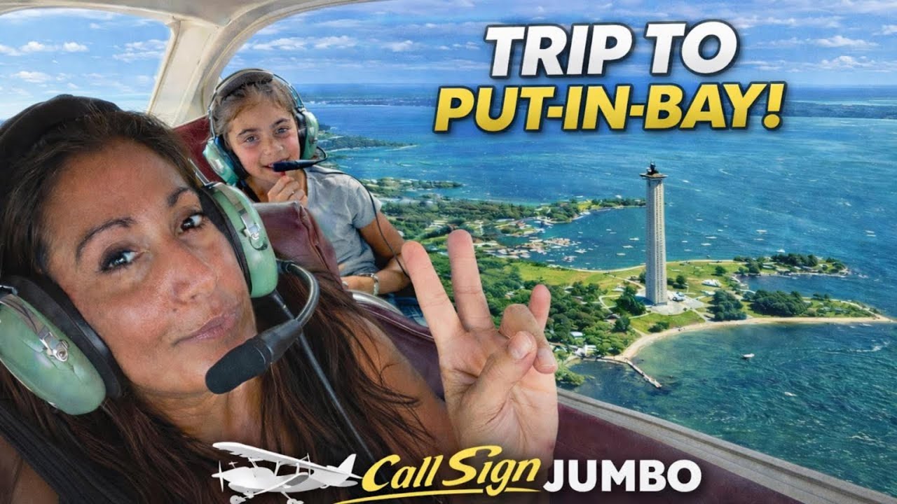 Put-In-Bay Airport with Ava and Rena