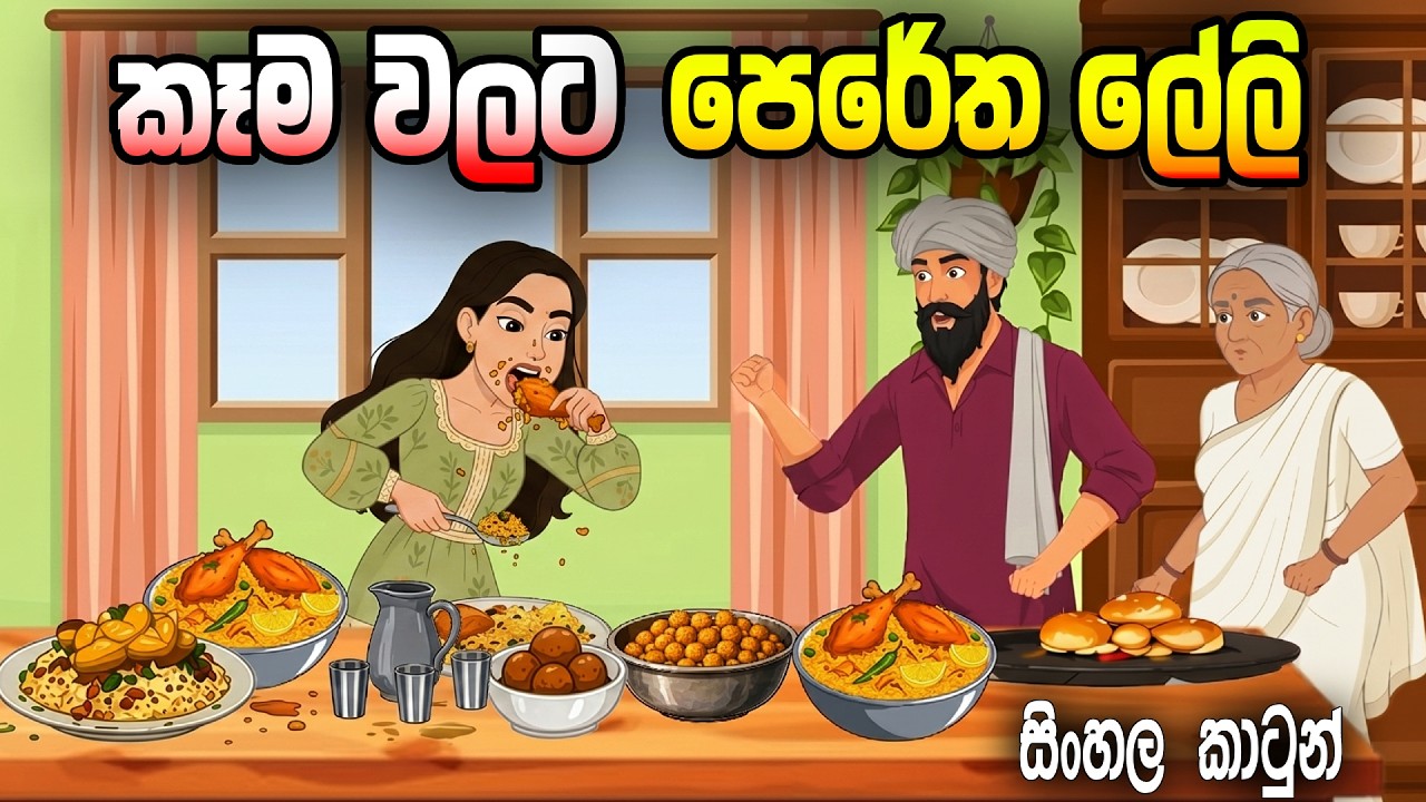 කෑම වලට පෙරේත ලේලි | Sinhala Cartoon | Lama Katha #sinhalacartoon #sinhalakathandara