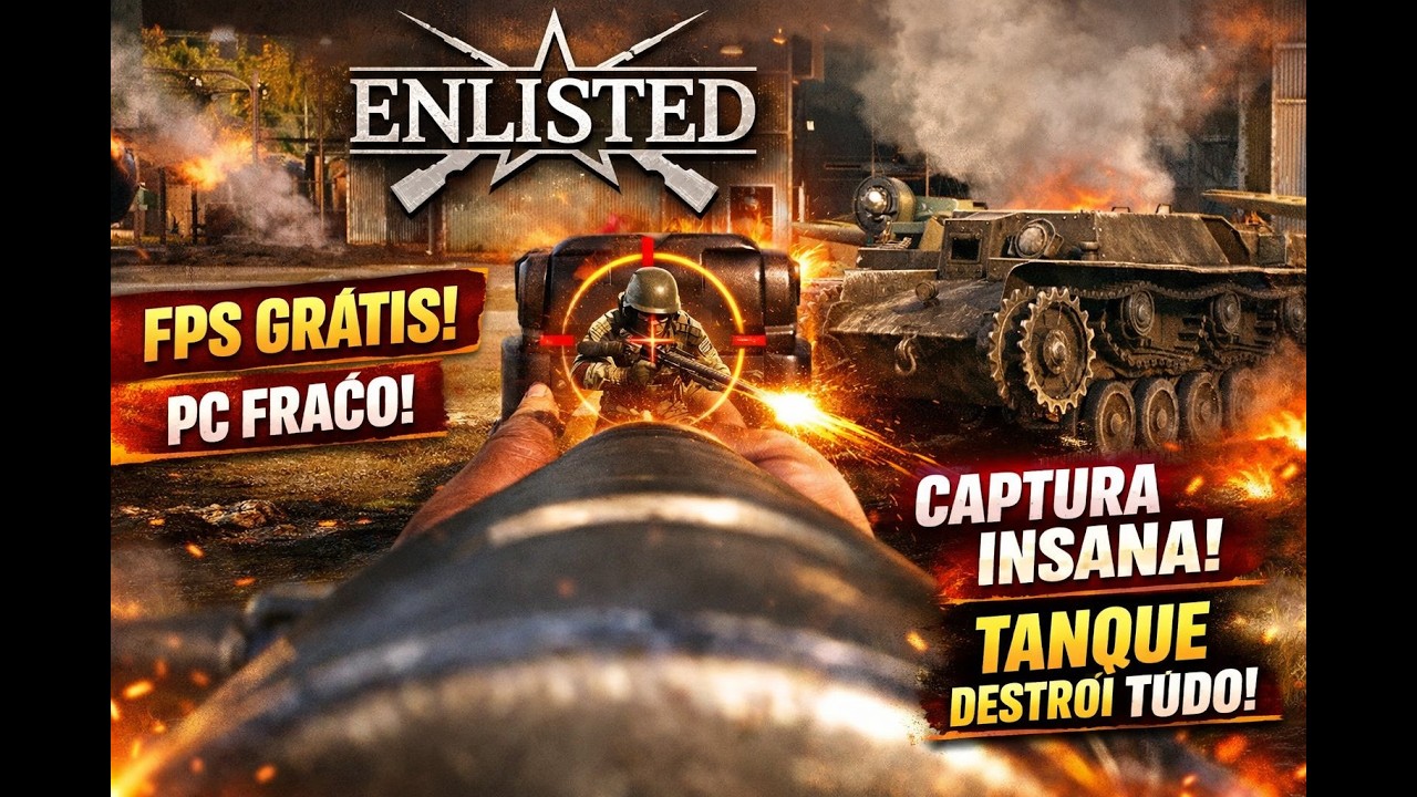🔥 ENLISTED Caos Total na Guerra! Primeira Partida e Já Saímos VENCENDO!
