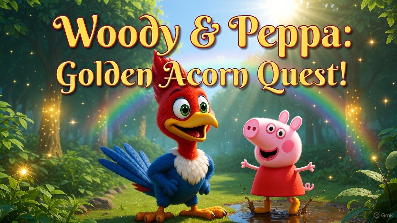 ЭПИЧЕСКОЕ приключение Золотого желудя в Волшебном лесу с Вуди Вудпекером и Свинкой Пеппой!