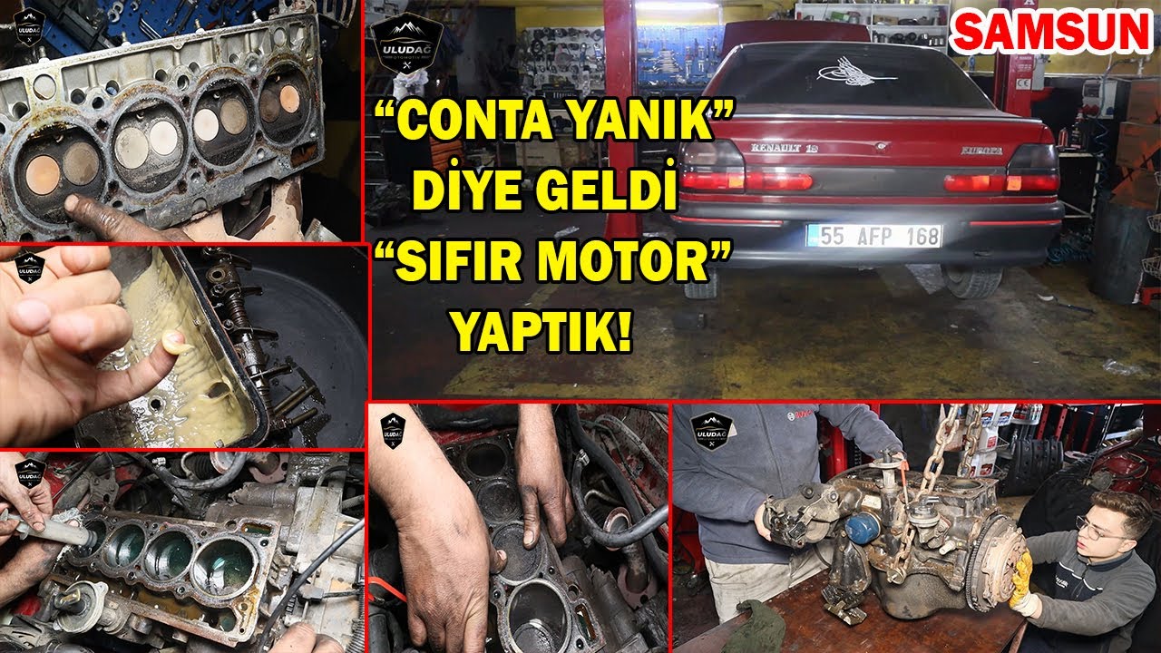 RENAULT 19 EUROPA 1.6 MOTOR REKTEFİYE (Arabanın Contası Yanık Diye Geldi Sıfır Motor Yaptık!)