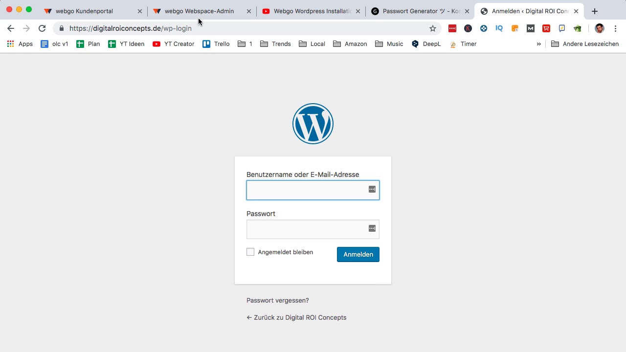 SCHRITT 2 - EINRICHTEN DEINES BLOGS - Wordpress bei WebGo installieren - Wordpress Hosting