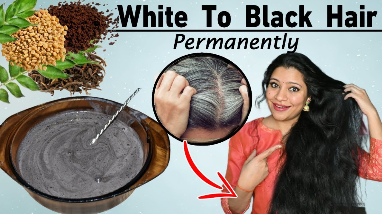 Turn Premature White Hairs To Black Naturally & Permanently समय से पहले सफेद हुए बाल काले बनायें।