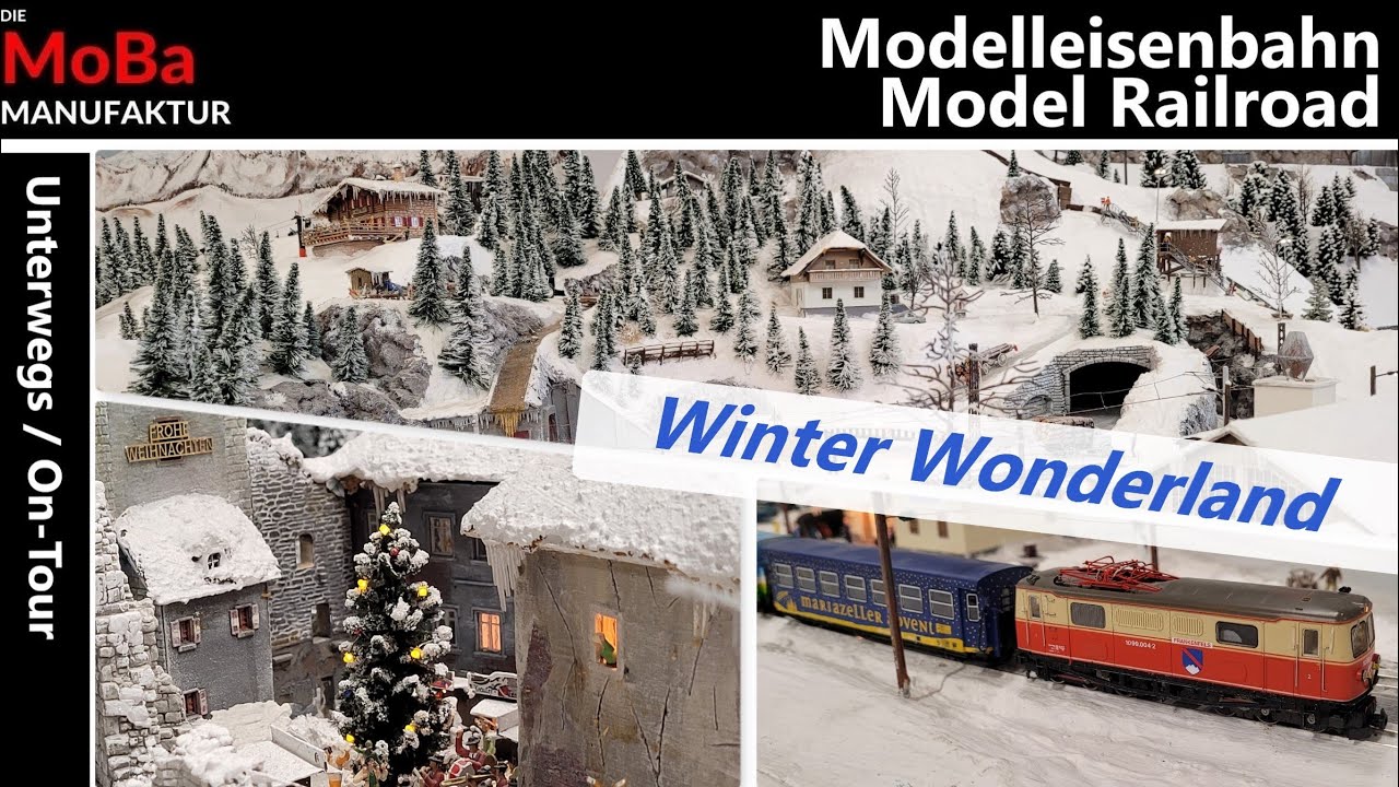 Modelleisenbahn H0 - die traumhafte Winterlandschaft des Modellbahnclub Ried als Adventausstellung