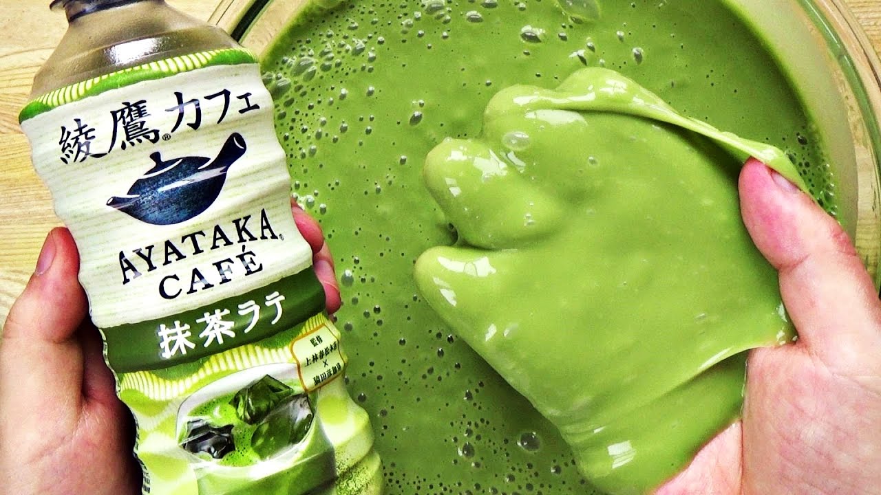 【DIY】抹茶ラテ風のたぷたぷスライムを作ってみた！【たぷたぷスライムの作り方】
