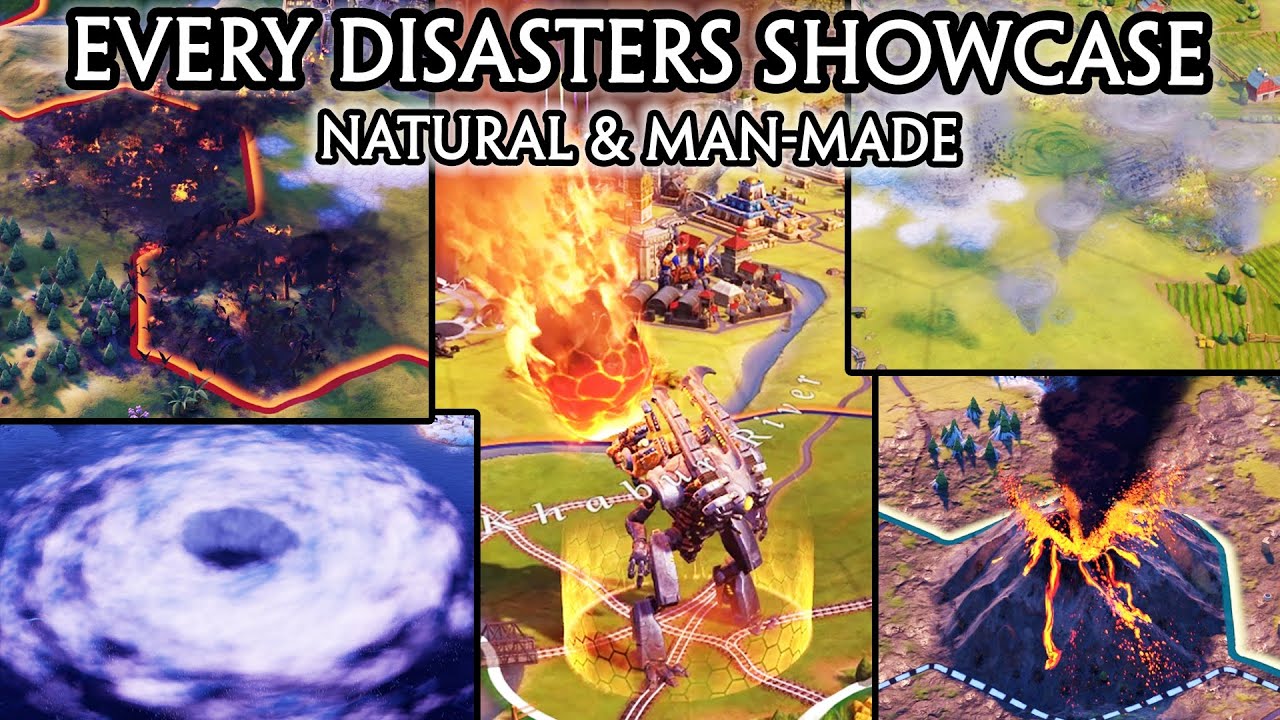 APOCALYPSE MODE EVERY NATURAL DISASTERS & MAN-MADE DISASTERS SHOWCASE - CIV 6
