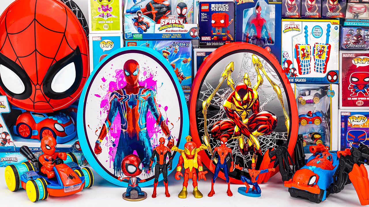 Marvel Spiderman Collection Unboxing Review | Spider-Man Crawl N Blast | Iron Spider vs Glow FX Mask
