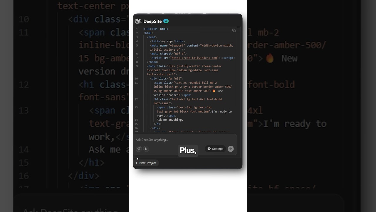 There&rsquo;s a new free tool that lets you build apps and websites in minutes, called DeepSite V2