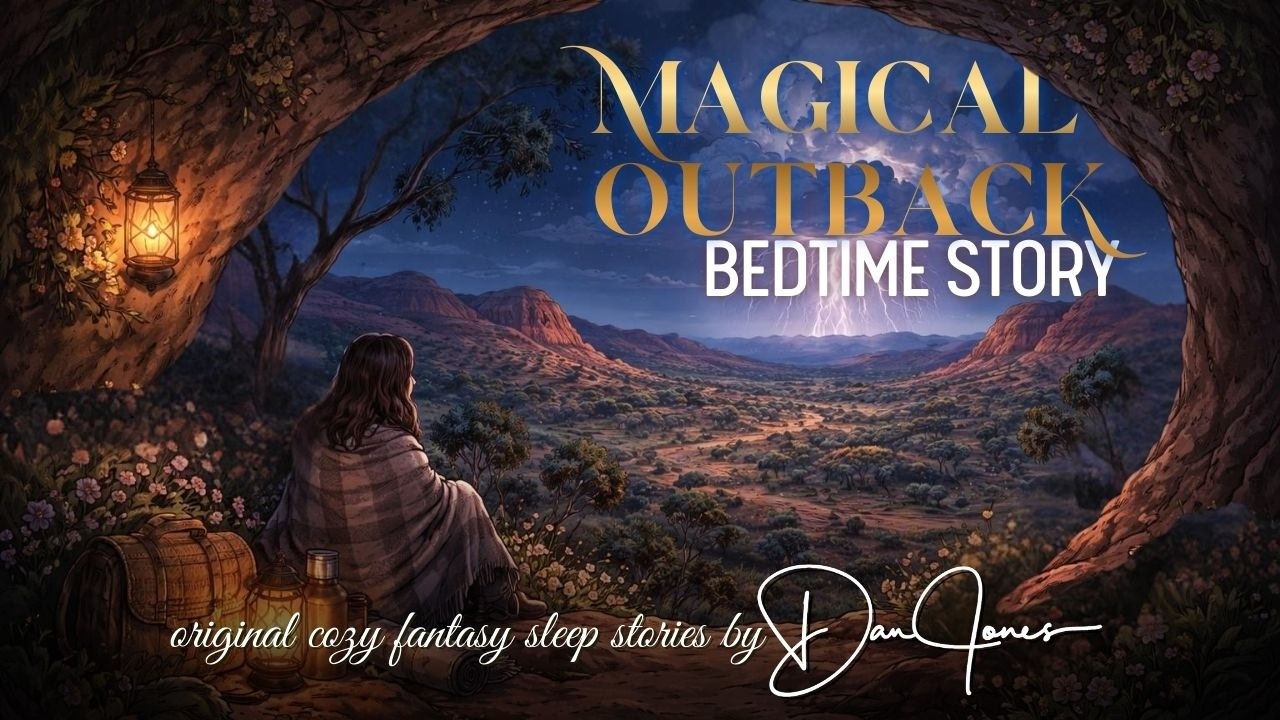 THE MAGICAL OUTBACK | Nature, Storm, Campfire & Lapping Lake Sounds | Long Sleep Story for Grown Ups