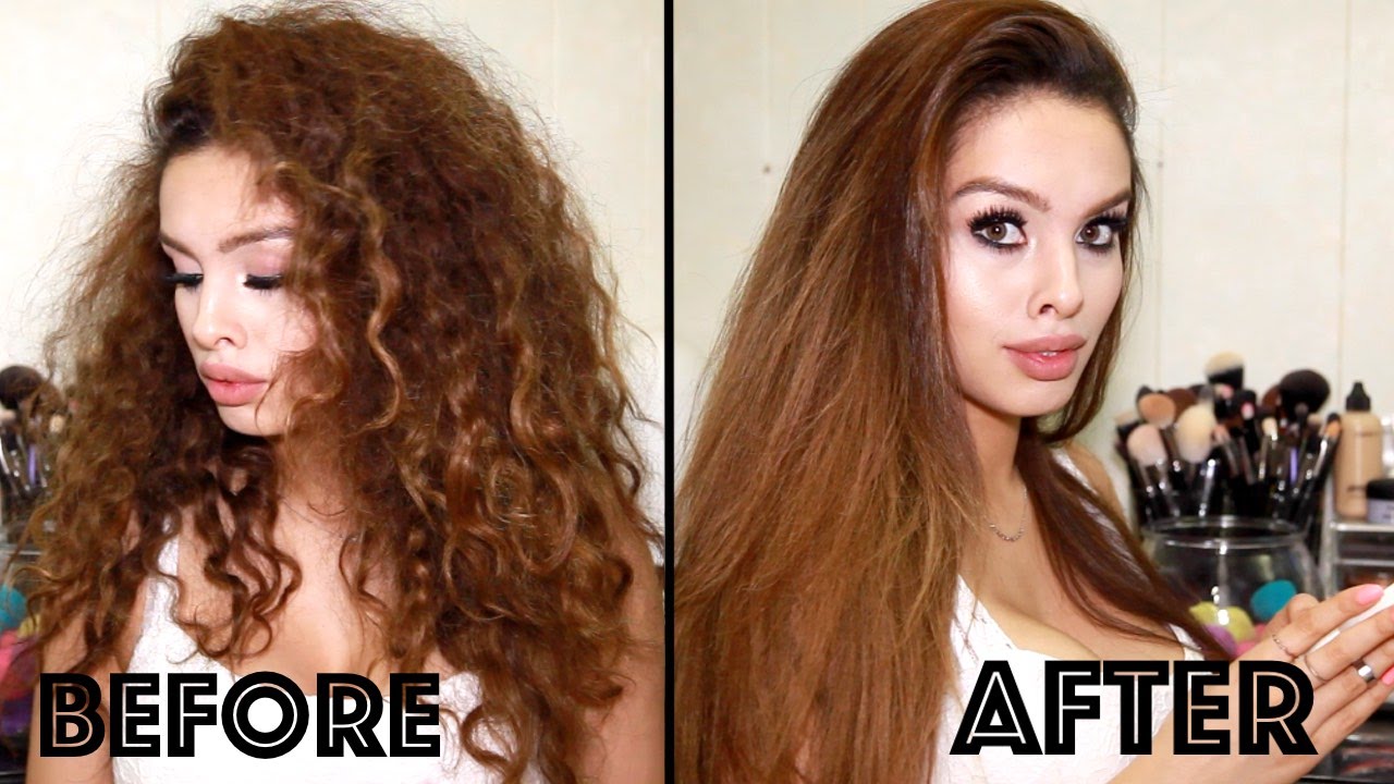 How I straighten my hair perfectly!! (Naturally curly thick hair)