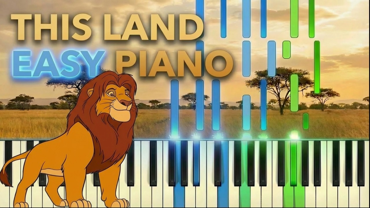 This Land (The Lion King) – Easy Piano Solo | Cinematic Synthesia