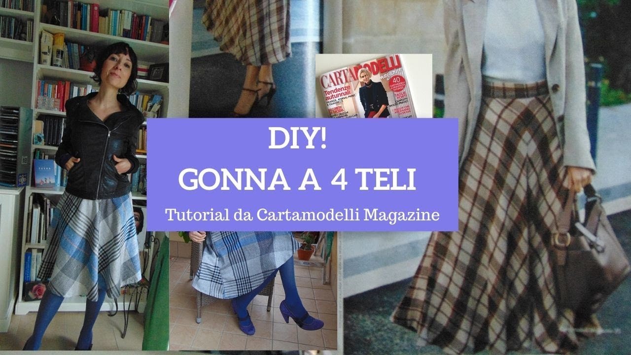 DIY! Gonna in sbieco a quattro teli - Tutorial cucito sartoriale - Modello di Cartamodelli Magazine